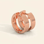 Load image into Gallery viewer, Boucles d'oreilles créoles à double rang