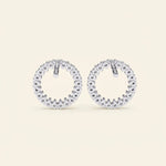 Load image into Gallery viewer, Open Circle Round Halo Stud Earrings