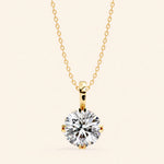 Load image into Gallery viewer, Round Solitaire Pendant Six Prong