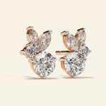Load image into Gallery viewer, Stud Earrings Leaf Cluster Floral Design