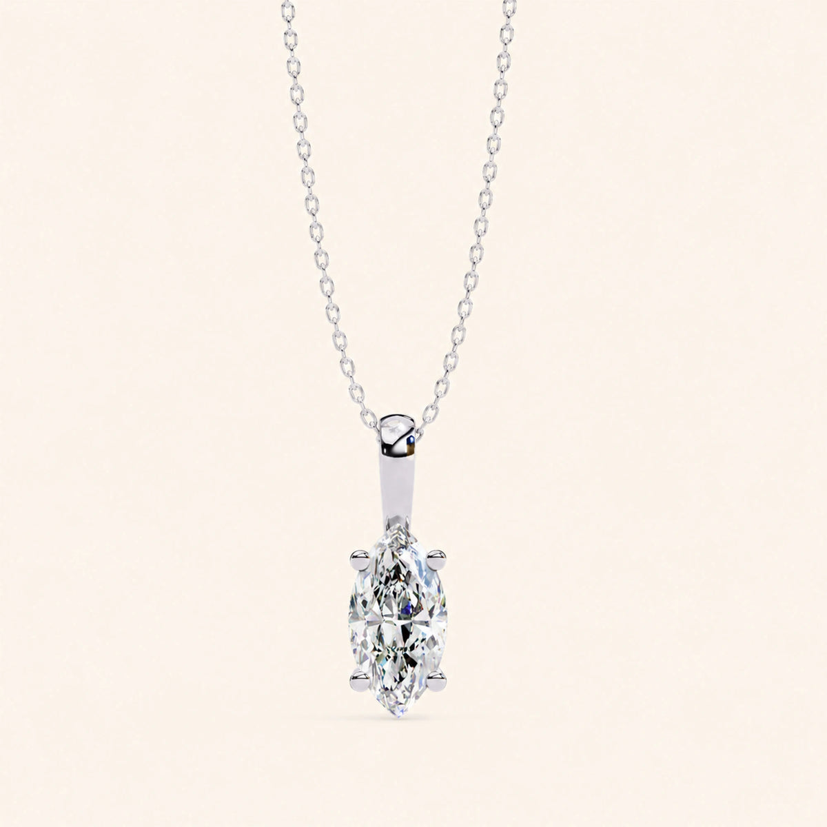 Marquise solitaire necklace
