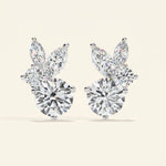 Load image into Gallery viewer, Stud Earrings Leaf Cluster Floral Design