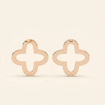 Load image into Gallery viewer, Clover Shape Pave Stud Earrings