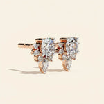 Load image into Gallery viewer, Stud Earrings Floral Cluster With Drop Design