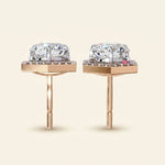 Load image into Gallery viewer, Round Earrings Hexagon Halo Design