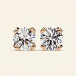 Load image into Gallery viewer, Round Created Stud Earrings