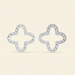 Load image into Gallery viewer, Clover Shape Pave Stud Earrings
