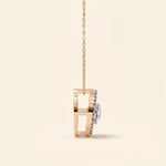 Load image into Gallery viewer, Round Marquise Cut Halo Pendant