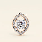 Load image into Gallery viewer, Round Marquise Cut Halo Pendant