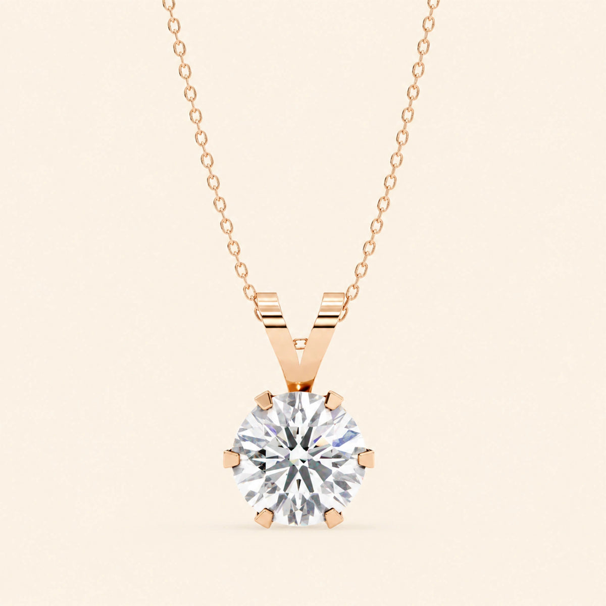 Moissanite solitaire necklace
