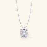 Load image into Gallery viewer, Princess Cut Pendant Bold Setting