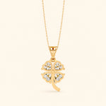 Load image into Gallery viewer, Heart Cut Clover Pendant