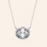 Load image into Gallery viewer, Oval Bezel Set Necklace