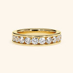Load image into Gallery viewer, Front View Of Half Eternity Wedding Bands