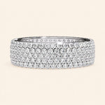 Load image into Gallery viewer, Front View Of Round Cut 5 Row Wedding Band