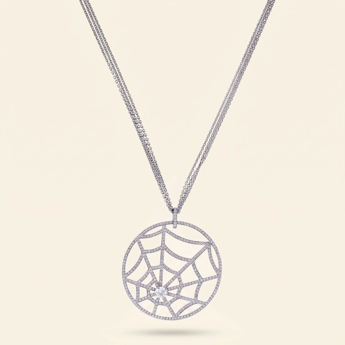 Spider web necklace