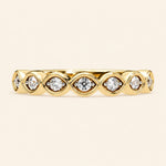 Load image into Gallery viewer, Round Shape 7 Stone Wedding Band