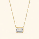 Load image into Gallery viewer, Emerald Cut Bezel Necklace