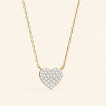 Load image into Gallery viewer, Front View Of Heart Pave Set Necklace