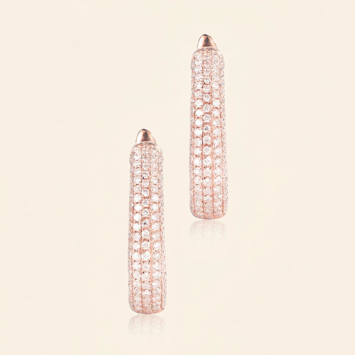 Front view of latch back hoop earrings