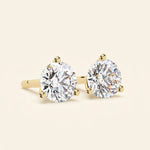 Load image into Gallery viewer, Puces d'oreilles rondes taille brillant