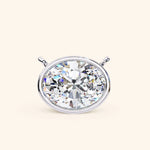 Load image into Gallery viewer, Oval Bezel Set Necklace