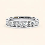 Load image into Gallery viewer, Front View Of Half Eternity Wedding Bands