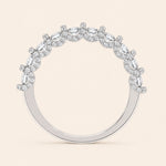 Load image into Gallery viewer, Back View Of Round Shape Half Eternity Wedding Band