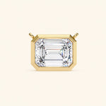 Load image into Gallery viewer, Emerald Cut Bezel Necklace