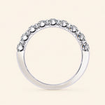 Load image into Gallery viewer, Back View Of Round Cut Half Eternity Wedding Band