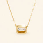 Load image into Gallery viewer, Emerald Cut Bezel Necklace