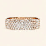Load image into Gallery viewer, Front View Of Round Cut 5 Row Wedding Band
