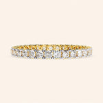 Load image into Gallery viewer, Angle View Of Round Shape Eternity Wedding Band