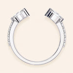 Load image into Gallery viewer, Back View Of Toi Et Moi Wedding Band