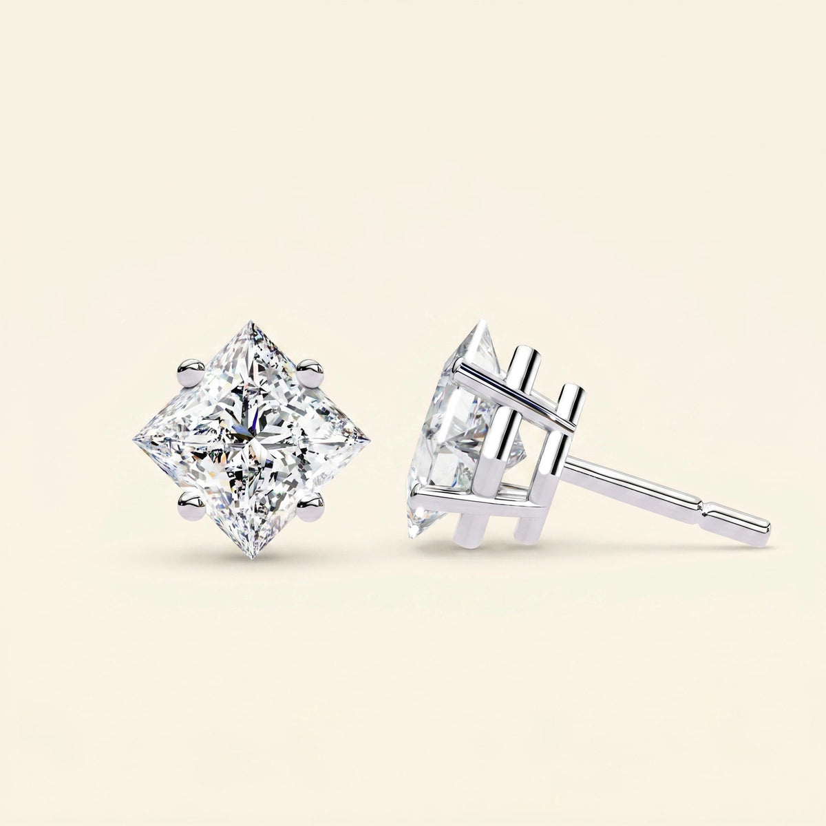 Basket stud earrings