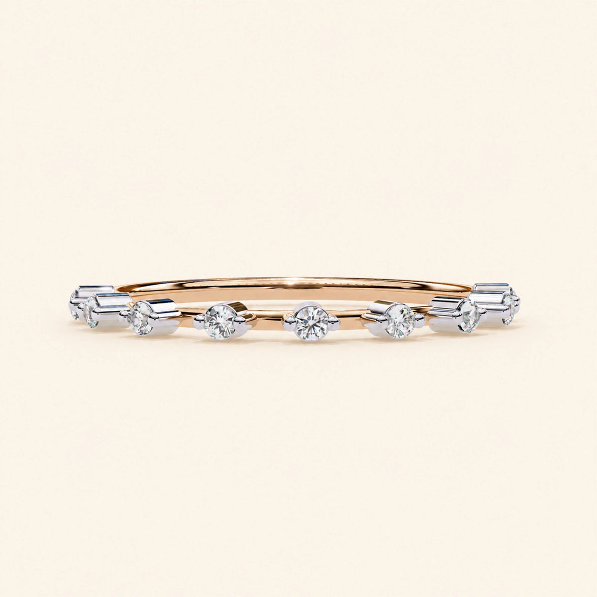 Front view of wedding bands for women