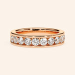 Load image into Gallery viewer, Front View Of Half Eternity Wedding Bands
