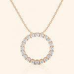 Load image into Gallery viewer, Round Eternity Circle Necklace