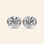 Load image into Gallery viewer, Round Bezel Set Stud Earrings