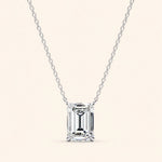 Load image into Gallery viewer, Front View Of Emerald Prong Set Necklace