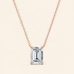 Load image into Gallery viewer, Front View Of Emerald Prong Set Necklace