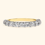 Load image into Gallery viewer, Front View Of Round Shape Half Eternity Wedding Band