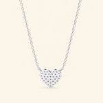 Load image into Gallery viewer, Back View Of Heart Pave Set Necklace
