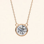Load image into Gallery viewer, Round Cut Bezel Set Necklace