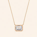 Load image into Gallery viewer, Emerald Cut Bezel Necklace