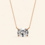Load image into Gallery viewer, Oval Solitaire Necklace