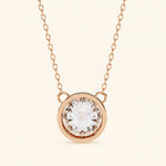 Load image into Gallery viewer, Round Cut Bezel Set Necklace