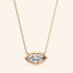 Load image into Gallery viewer, Marquise Bezel Set Necklace