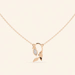 Load image into Gallery viewer, Back View Of Marquise Prong Set Necklace