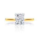 Load image into Gallery viewer, 1.20 Carat Radiant Cut Moissanite Solitaire Ring in White Gold